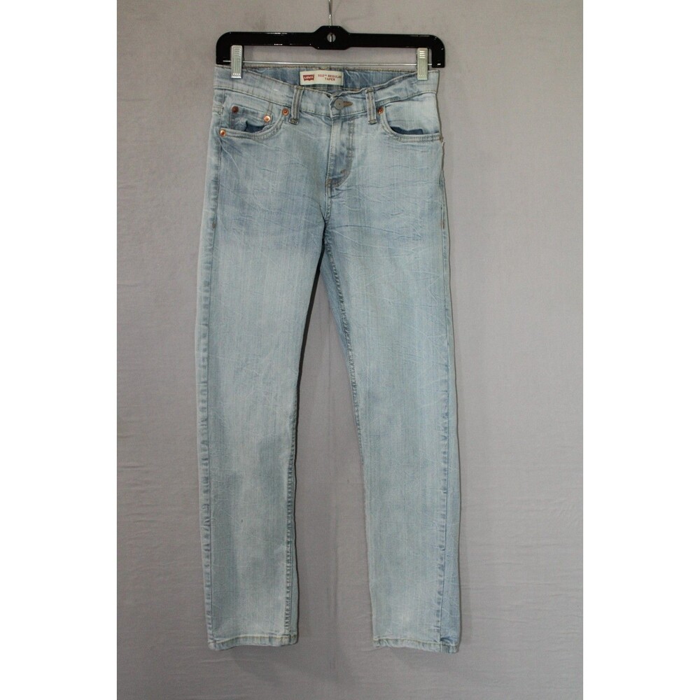 Levi's 502 Jeans Womens 14 R Tapered Leg Light Wash Blue Stretch Denim Mid Rise
